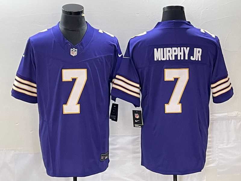 Men%27s Minnesota Vikings #7 Byron Murphy Jr Purple 2023 FUSE Vapor Limited Throwback Stitched Jersey